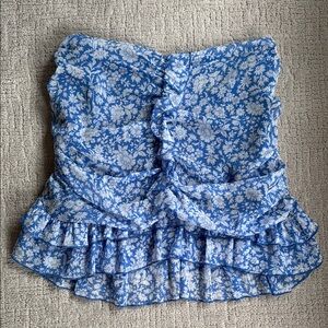 Zara Blue Floral Mini Skirt